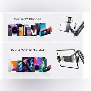 LISEN 2025 Game Streaming Accessories for iPad iPhone Holder for Desk Bed